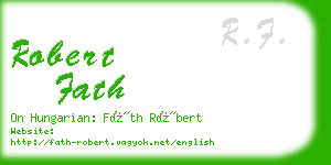 robert fath business card